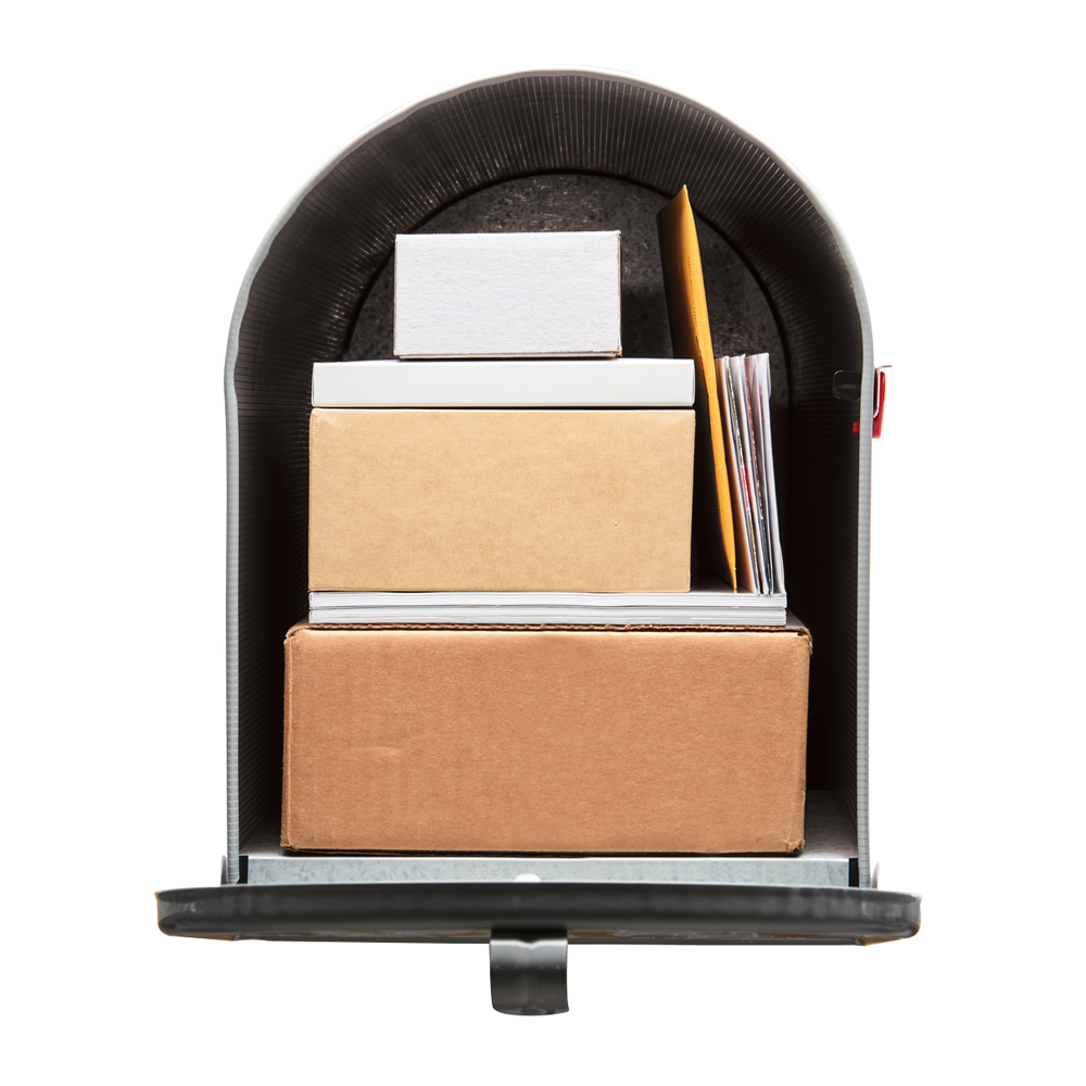 thumbnail image 2 of JUMBO Galvanized Steel Post Mount Mailbox - Extra Large Rural Mail Box (Black) 2 of 5